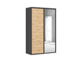 Sliding wardrobe Flex 150 cm with mirror graphite/Artisan oak