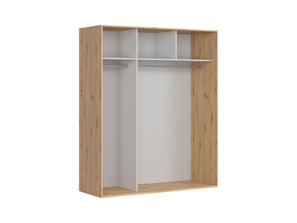 Sliding wardrobe Flex 180 cm Artisan oak/black gloss