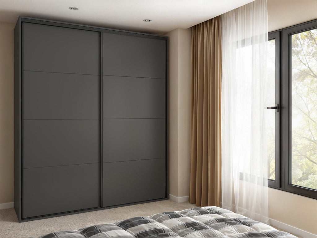 Sliding wardrobe Flex 200 cm graphiteowa