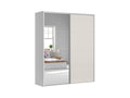 Sliding wardrobe Flex 200 cm with mirror white/cashmere