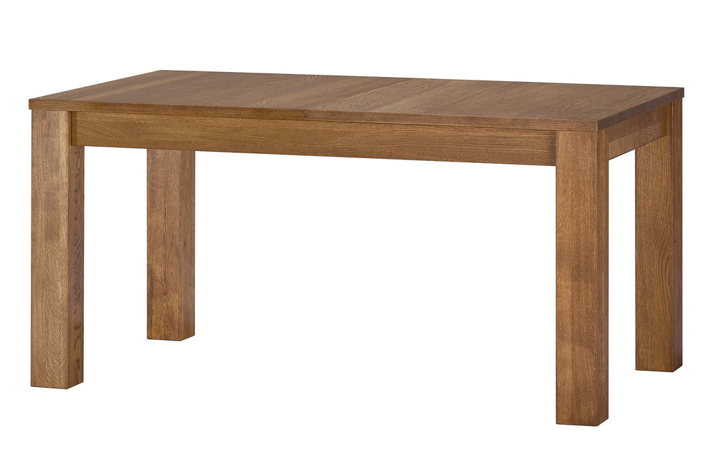 Velvet Extendable Dining Table 160–250 cm – Rustic Oak, Solid Wood, Szynaka