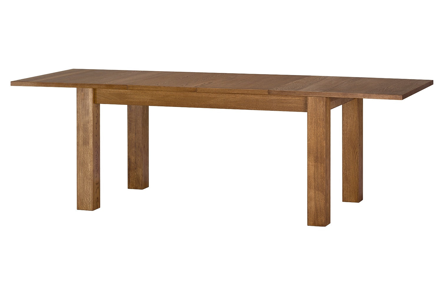 Velvet Extendable Dining Table 160–250 cm – Rustic Oak, Solid Wood, Szynaka