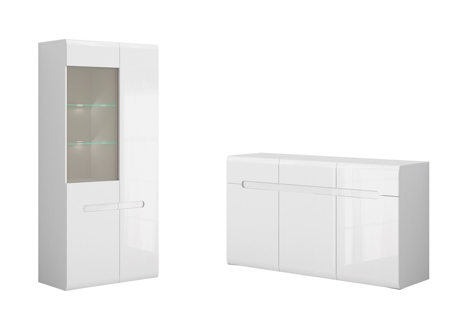 Azteca Trio — zestaw Chest of drawers i witryna