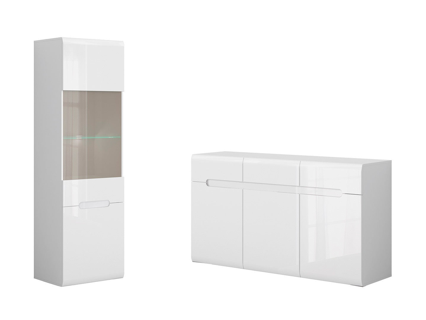Azteca Trio — zestaw Chest of drawers i witryna