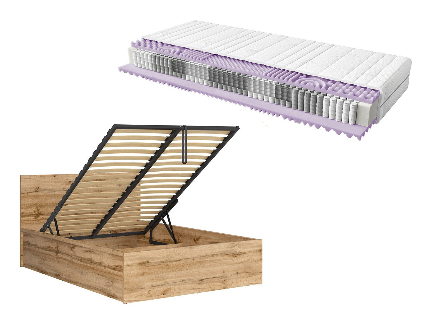 Bed set 140 Tetrix and Mimas mattress