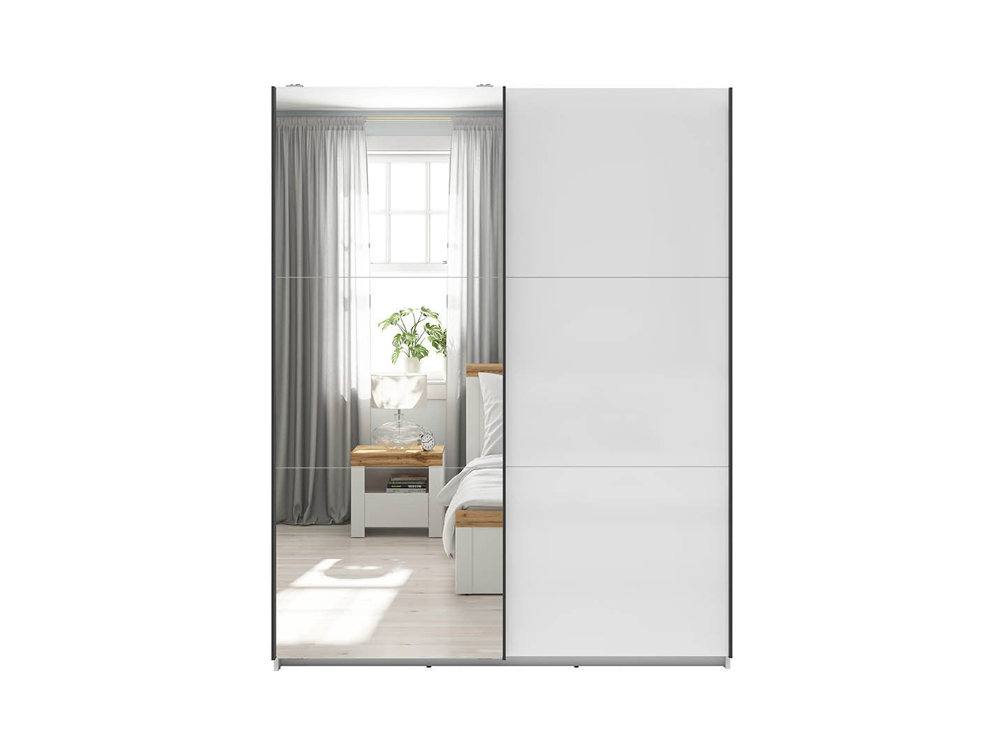 Tetrix 153 sliding wardrobe set with cover strip